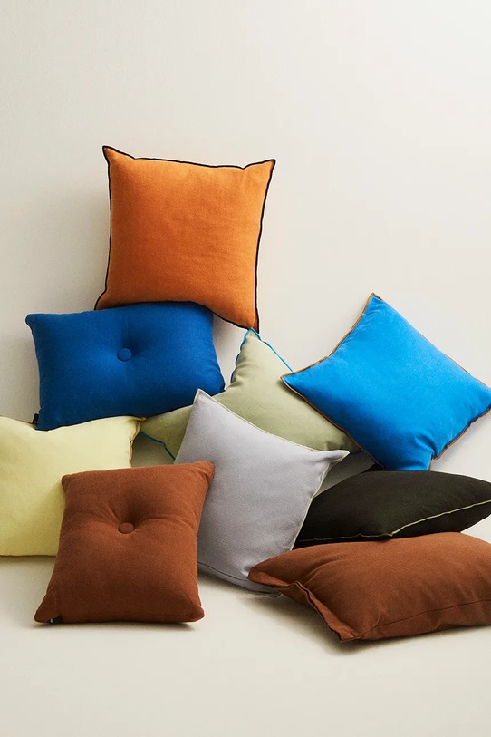 HAY poduszka dekoracyjna z materiału tekstylnego 45 x 60 cm AB367.A917.AG92.02DK niebieski AA00