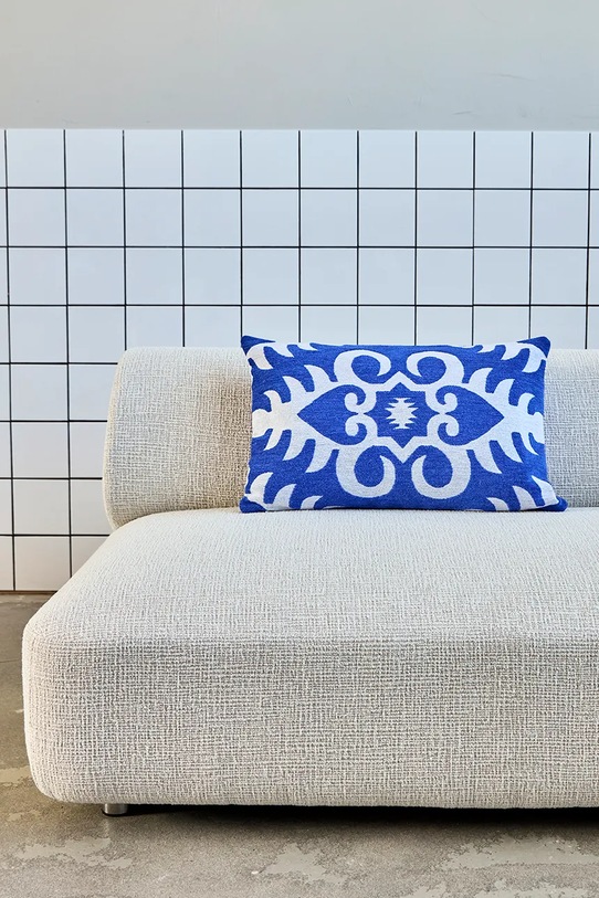 Σαλόνι και υπνοδωμάτιο Διακοσμητική βαμβακερή μαξιλαροθήκη House Doctor HDAmici 60 x 40 cm 900001413 μπλε