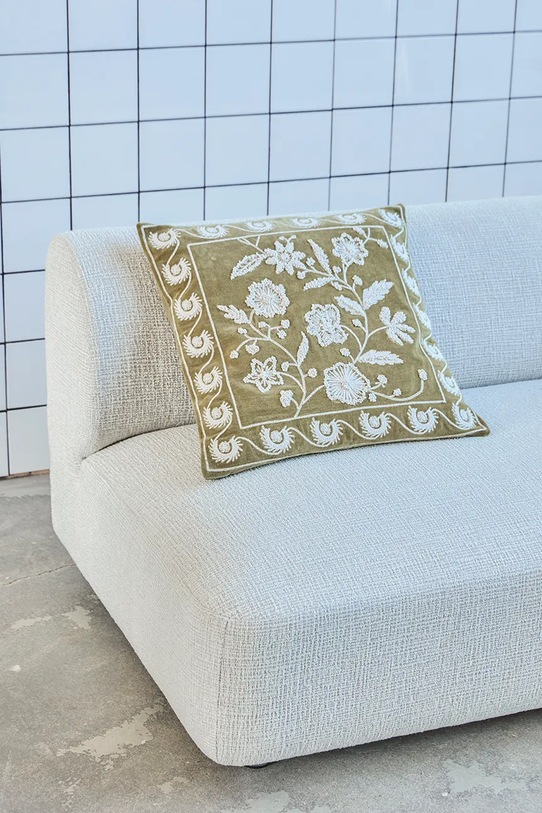 Dnevna soba in spalnica Bombažna okrasna prevleka za blazino House Doctor HDRica 50 x 50 cm 900001574 zelena