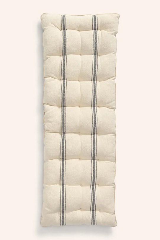 Calma House poduszka dekoracyjna na ławkę bawełniana 40 x 124 x 4 cm beżowy BARI.4.GRO