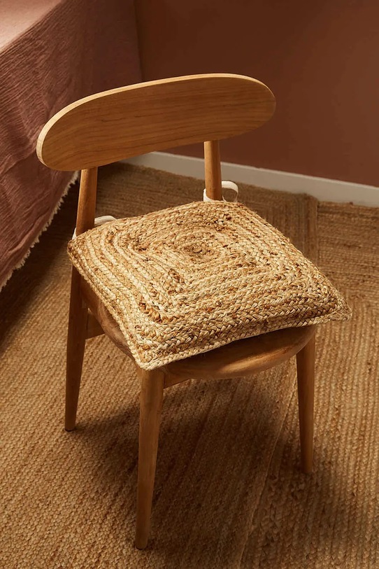 Calma House poduszka na krzesło jutowa 40 x 40 x 4 cm beżowy URAL.40G.NAT