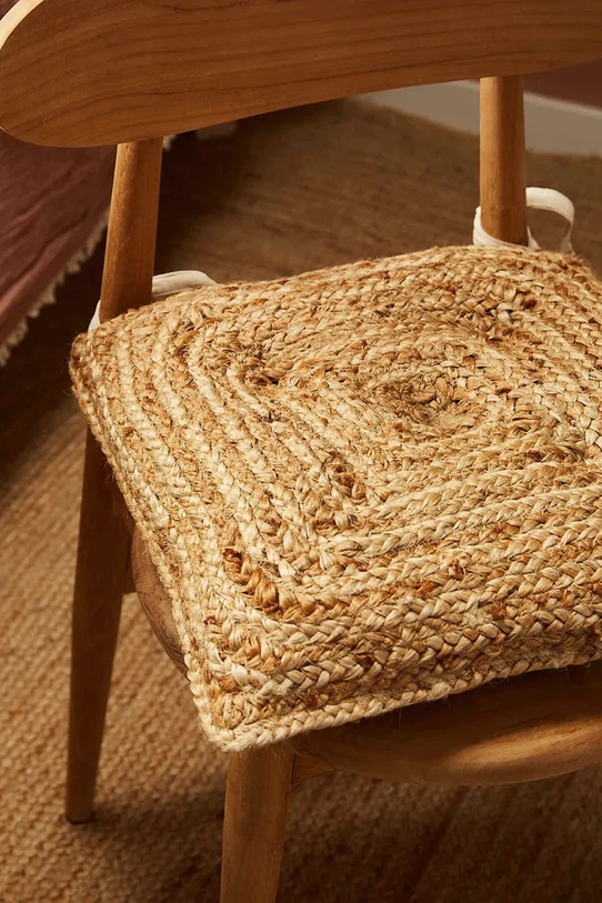 Calma House poduszka na krzesło jutowa 40 x 40 x 4 cm URAL.40G.NAT beżowy