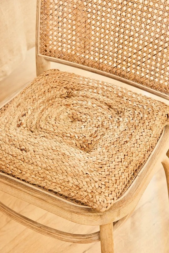 Calma House poduszka na krzesło jutowa 40 x 40 x 4 cm URAL.40G.NAT