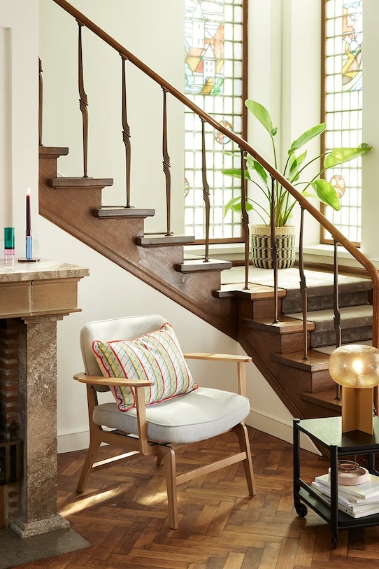 Salon i sypialnia Hübsch poduszka dekoracyjna z materiału tekstylnego 40 x 60 cm 701404 multicolor