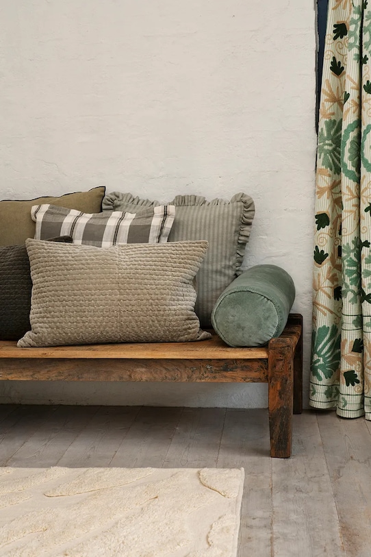 Madam Stoltz poszewka na poduszkę dekoracyjna bawełniana 50 x 50 cm JOCU2843 szary AA00