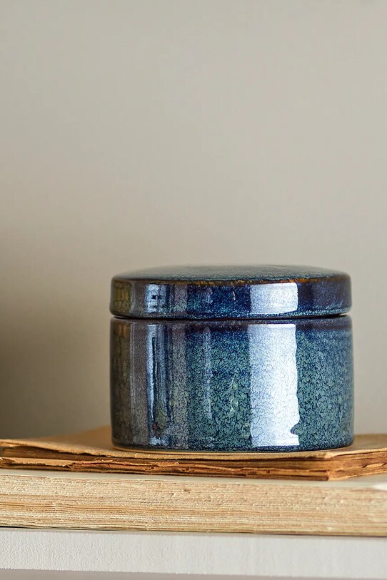 Bucătărie și bar Bloomingville recipient cu capac 11 x 8 cm 82061994 albastru