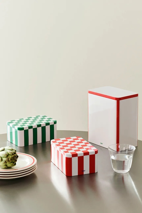 HAY pojemnik z pokrywką Tin Container S/17 x 11,1 x 7,3 cm AE360.A601.AO74 zielony AA00