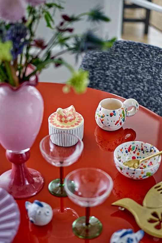 Bloomingville pojemnik z pokrywką Biona 11 x 12 cm 82062660 różowy