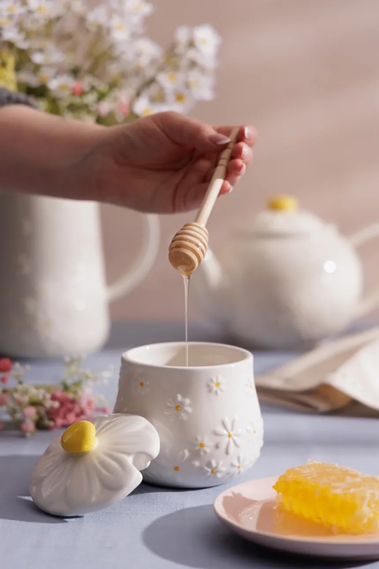 Price & Kensington recipient cu miere cu lingura 450 ml alb 0059.824