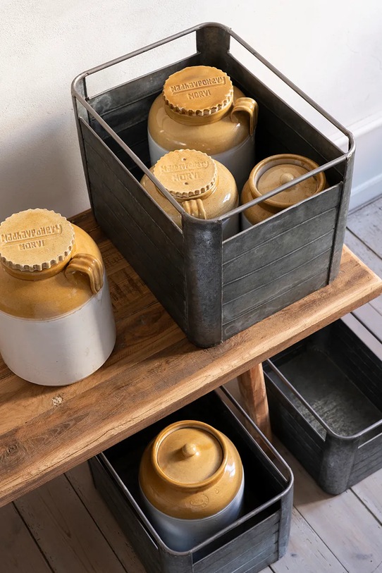 Madam Stoltz słój z pokrywką Re-used 15-20x17-25 cm multicolor MBN03