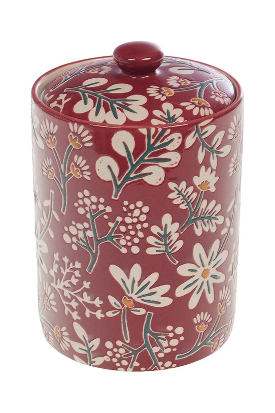 home & lifestyle pojemnik z pokrywką 11 x 17 cm czerwony 170008