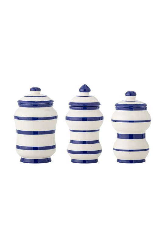 Bloomingville pojemnik z pokrywką Maynard 525 / 370 / 325 ml 3-pack granatowy 82072818