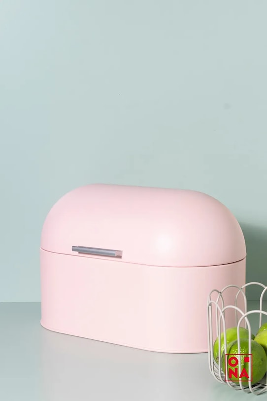 ONA cutie pentru pâine pentru bucătărie din metal 33,5 x 18 x 21,5 cm 257280 roz