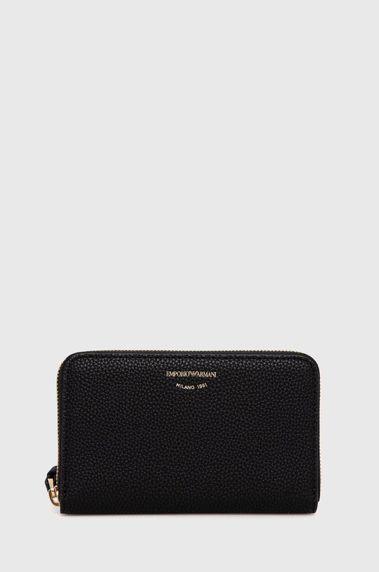 Kožená peněženka Emporio Armani přírodní kůže černá Y3H246.YFW9B.NOS