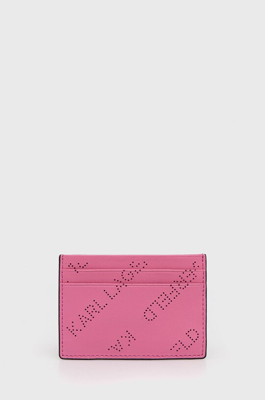 Karl Lagerfeld card holder piele roz 221W3236