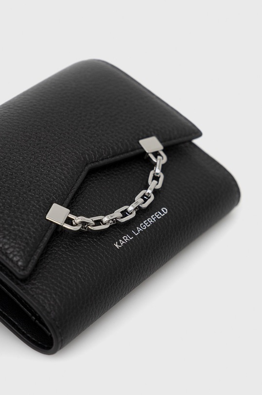 Δερμάτινο πορτοφόλι Karl Lagerfeld μαύρο 225W3233
