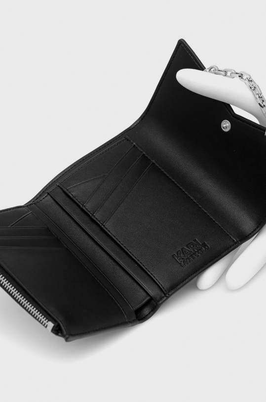 Δερμάτινο πορτοφόλι Karl Lagerfeld 225W3233 μαύρο