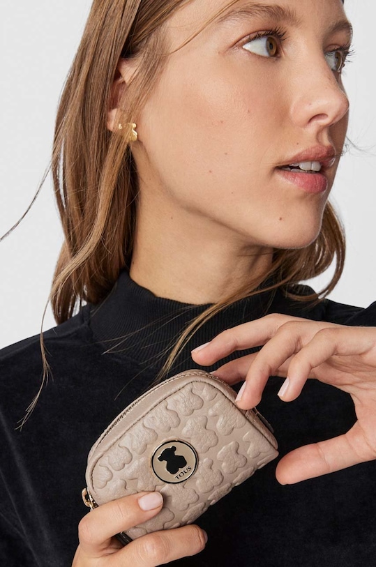 Kožená peněženka Tous Sherton S 2001052147 béžová