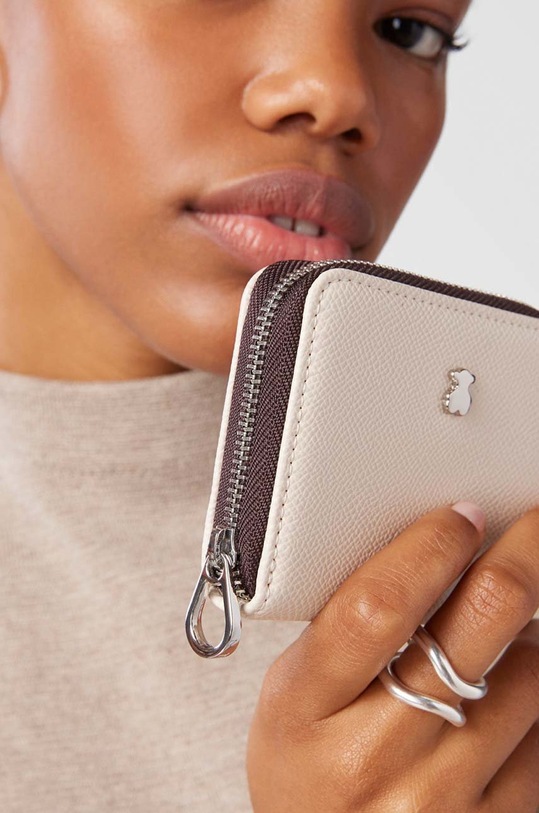 Tous portfel New Dubai Change 2001690001 beżowy