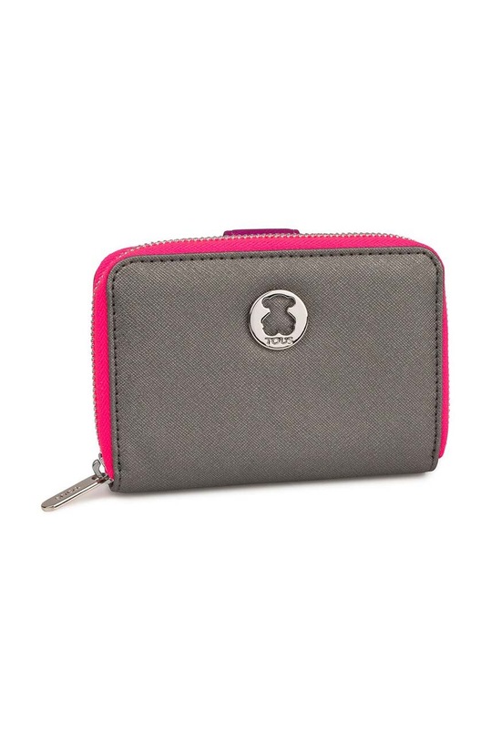 Tous portfel Dubai Saffiano imitacja skóry licowej szary 2000808661