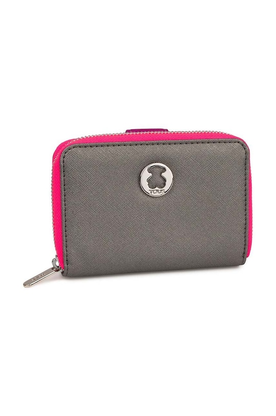 Tous portfel Dubai Saffiano imitacja skóry licowej szary 2000808661