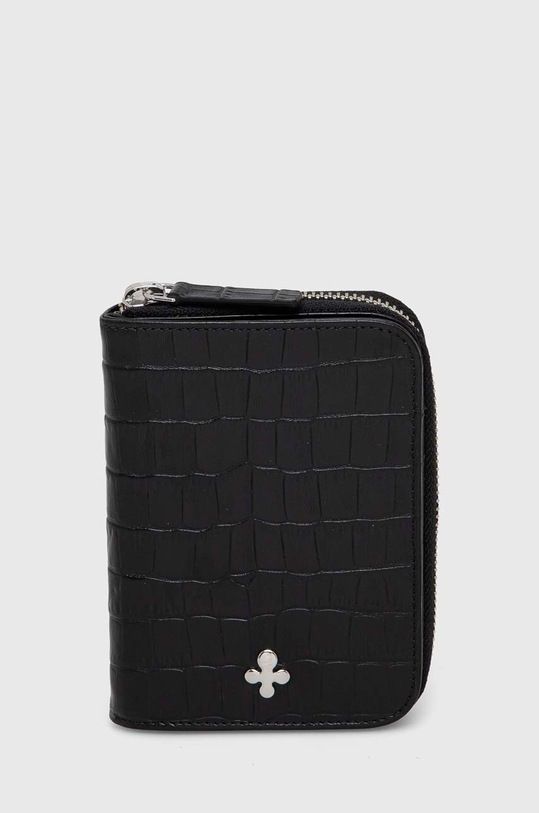 Lilou portofel de piele piele negru PORT/BLACRO/SR