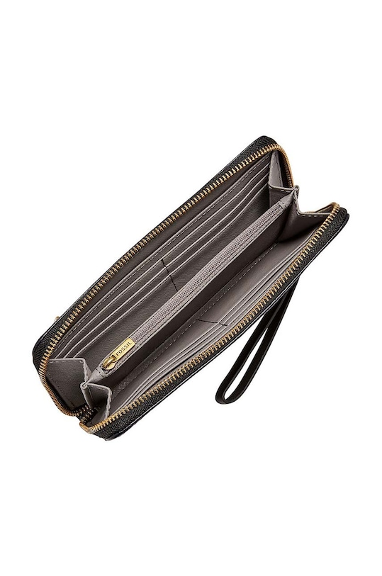 Fossil portfel skórzany SWL3008406 czarny AA00