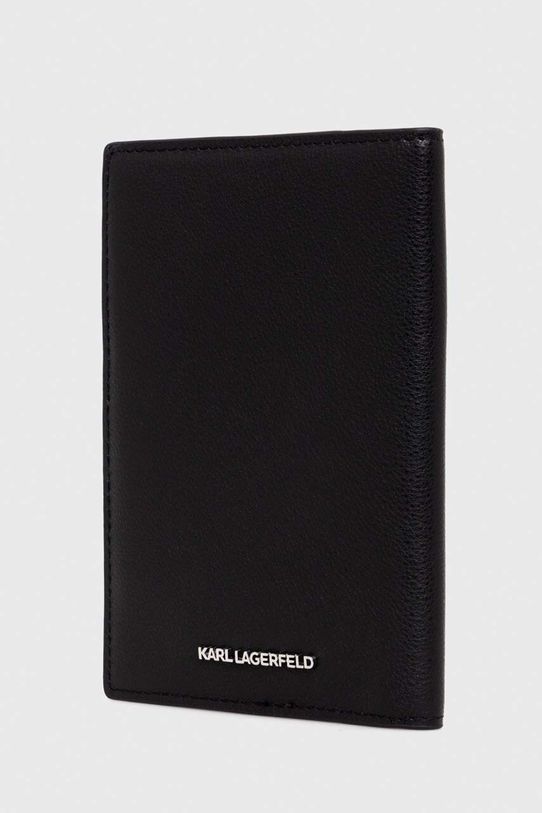 Karl Lagerfeld portfel skórzany 240W3258 czarny AA00