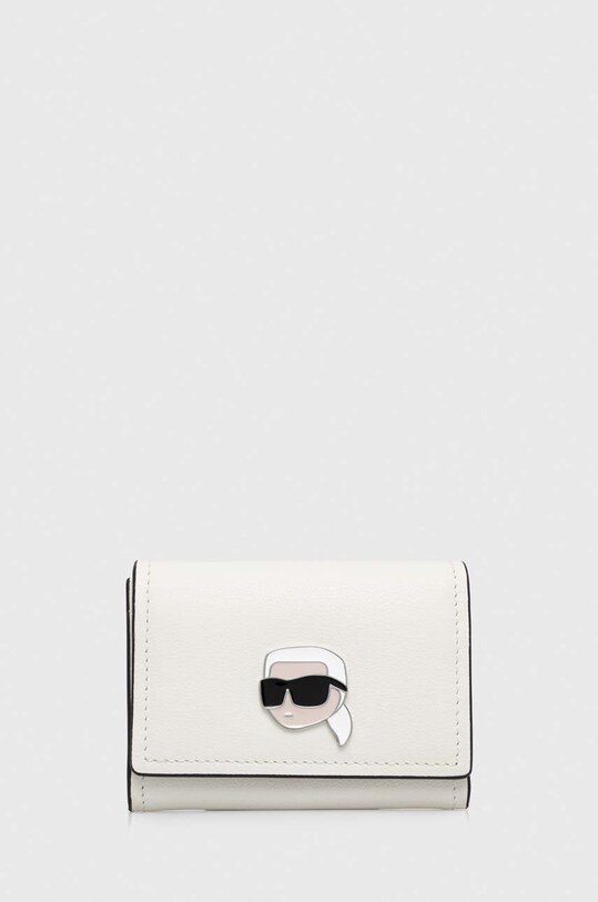 Karl Lagerfeld portofel de piele piele alb 240W3235