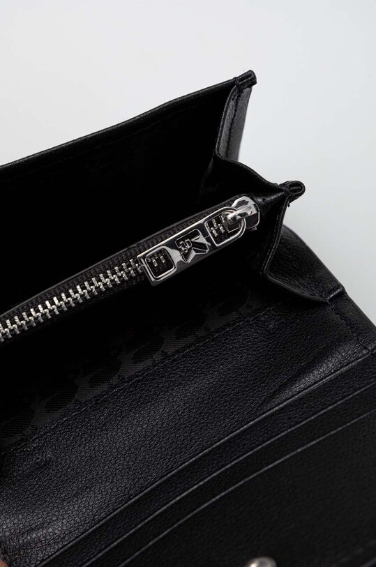Δερμάτινο πορτοφόλι Karl Lagerfeld μαύρο 240W3235