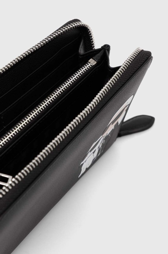 Karl Lagerfeld portfel skórzany czarny 240W3260