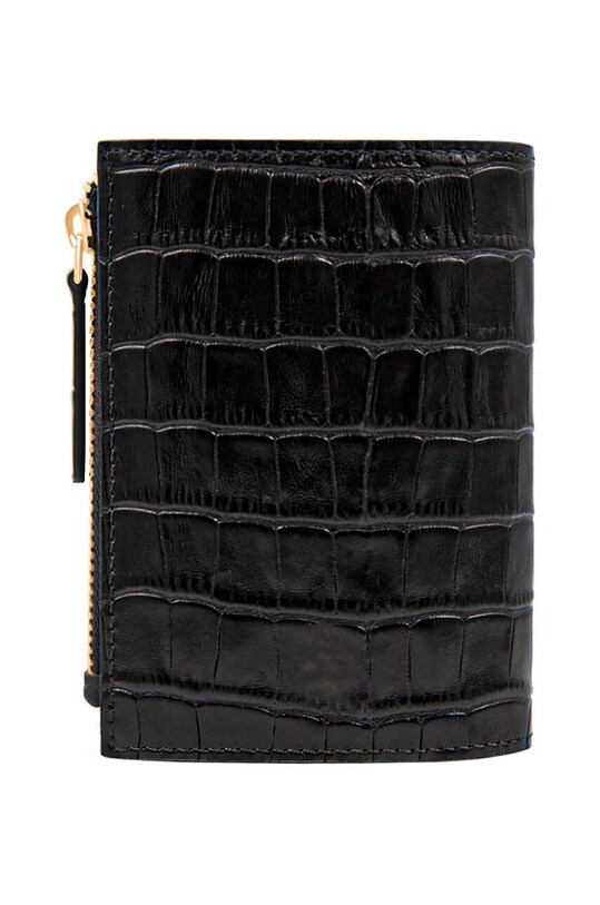 Δερμάτινο πορτοφόλι Lilou PORT/MINI/BLACRO/PO μαύρο AA00