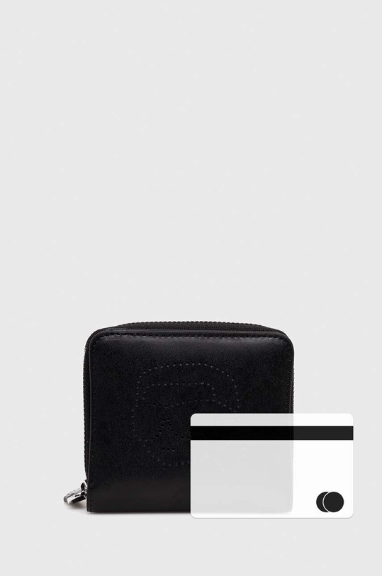 Karl Lagerfeld portfel skórzany 241W3202 czarny