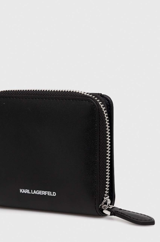 Karl Lagerfeld portfel skórzany 241W3202 czarny AA00
