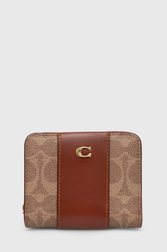 Гаманець Coach лицьова шкіра коричневий CD716