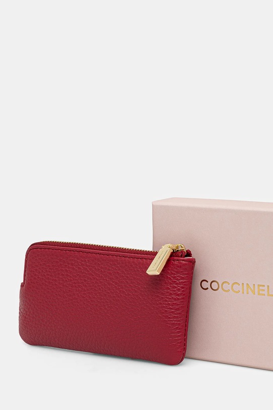 Coccinelle etui na klucze skórzane METALLIC SOFT E2.MW5.19.30.01 bordowy AW24
