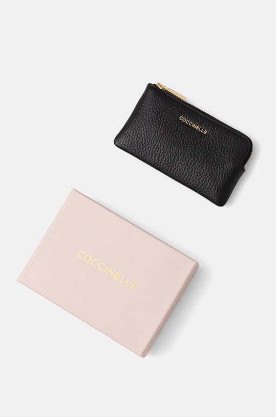 Coccinelle husa de chei din piele METALLIC SOFT E2.MW5.19.30.01 negru
