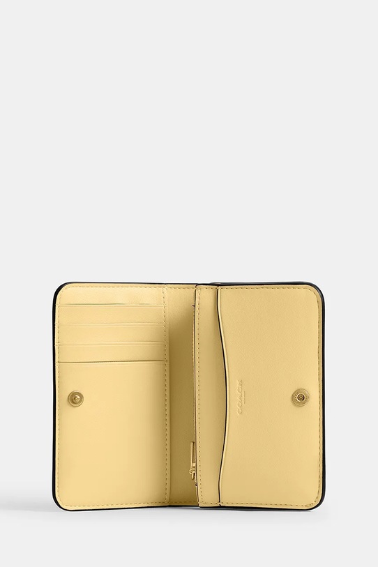 Akcesoria Coach portfel damski skórzany CR990 żółty