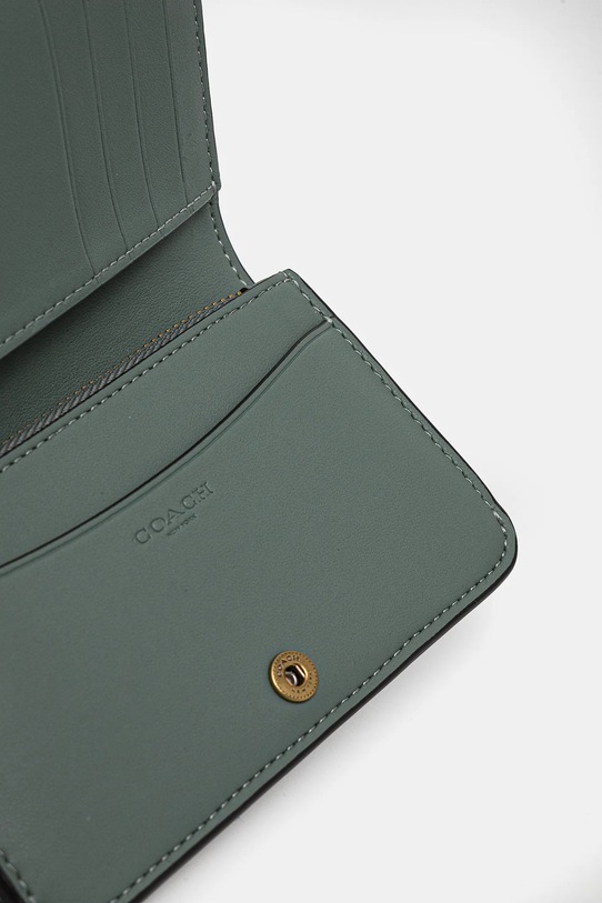 Akcesoria Coach portfel skórzany CR990 zielony