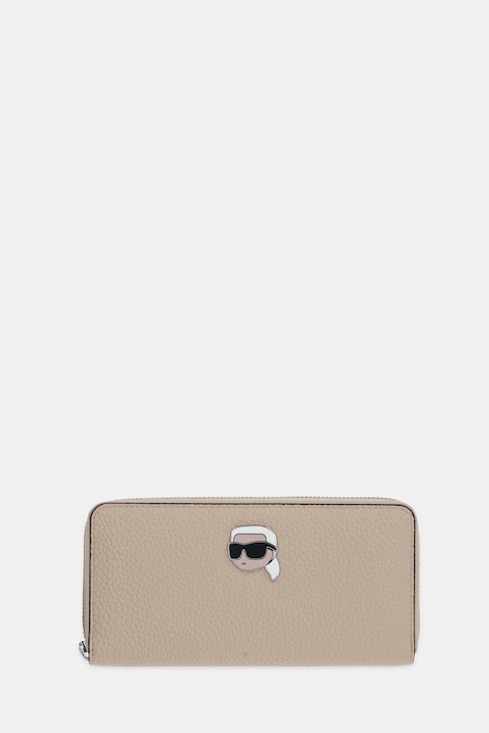 Karl Lagerfeld portfel IKON drobny wzór beżowy A1W32124