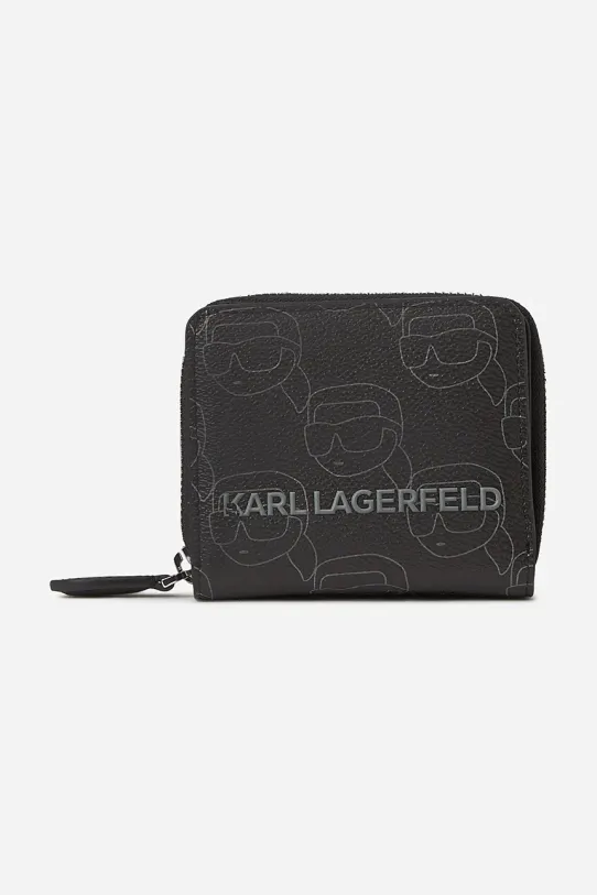 Karl Lagerfeld portfel imitacja skóry licowej czarny A2W32018