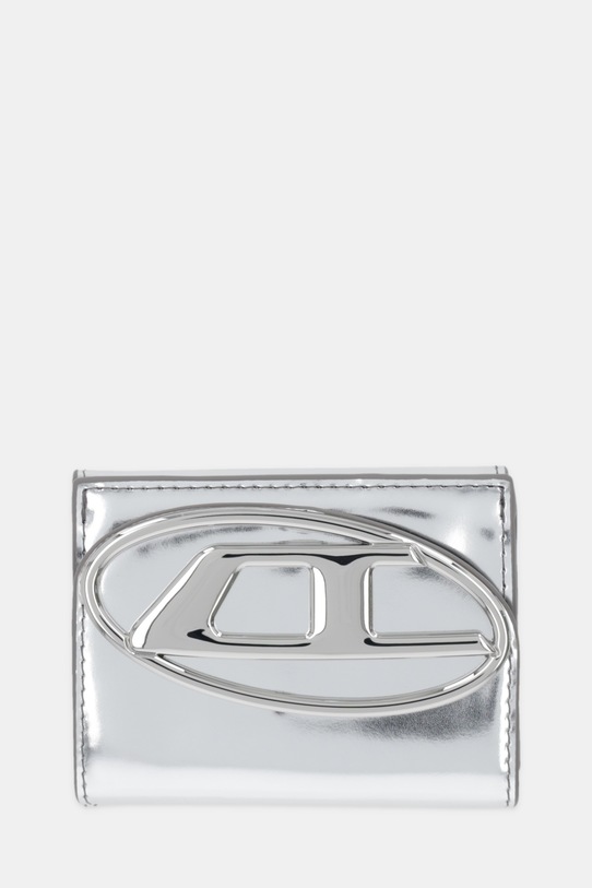 Diesel portfel skórzany 1DR 1DR TRI FOLD COIN XS II skóra licowa srebrny X09887.PS202
