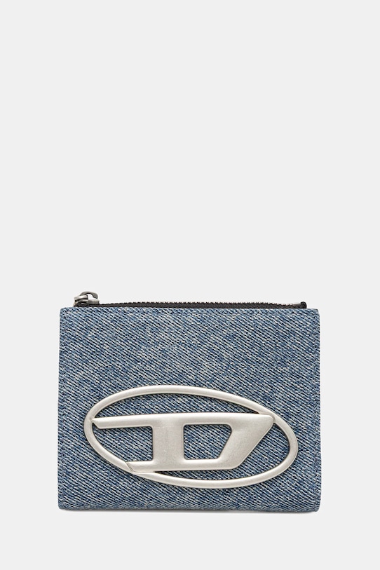 Bavlnená peňaženka Diesel 1DR 1DR BI-FOLD ZIP II jednofarebný modrá X09888.P1730