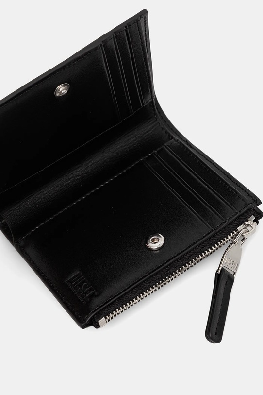 Кожаный кошелек Diesel 1DR 1DR BI-FOLD ZIP II чёрный X09888.PR818