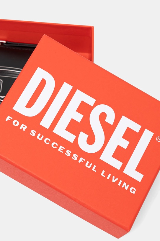 Кожаный кошелек Diesel 1DR 1DR BI-FOLD ZIP II X09888.PR818 чёрный