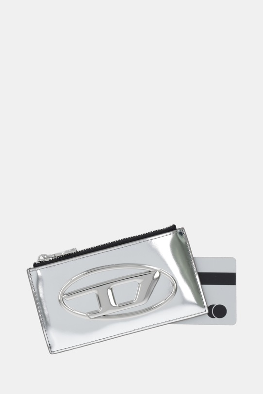 Akcesoria Diesel portfel skórzany 1DR 1DR CARD HOLDER III X10270.PS202 srebrny