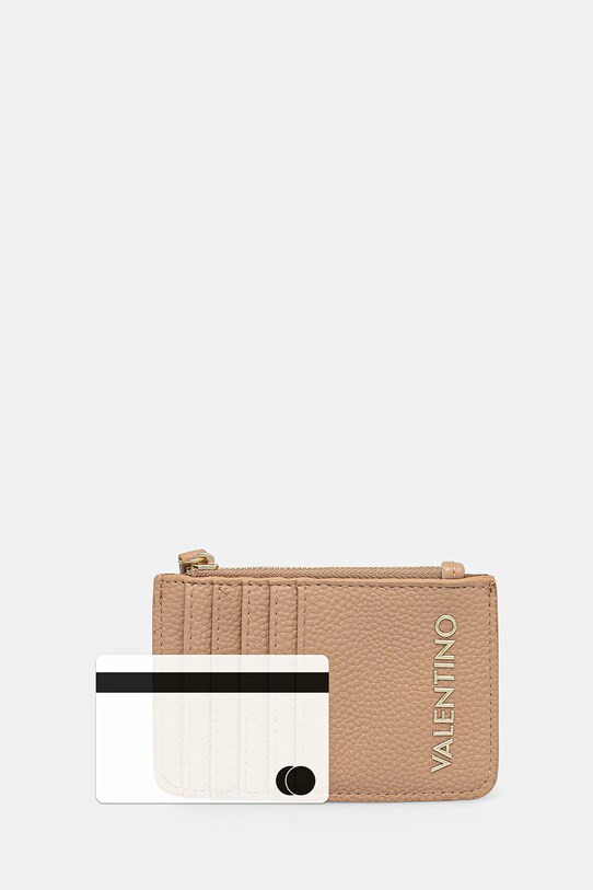 Akcesoria Valentino Bags etui na karty VPS7LX820 beżowy