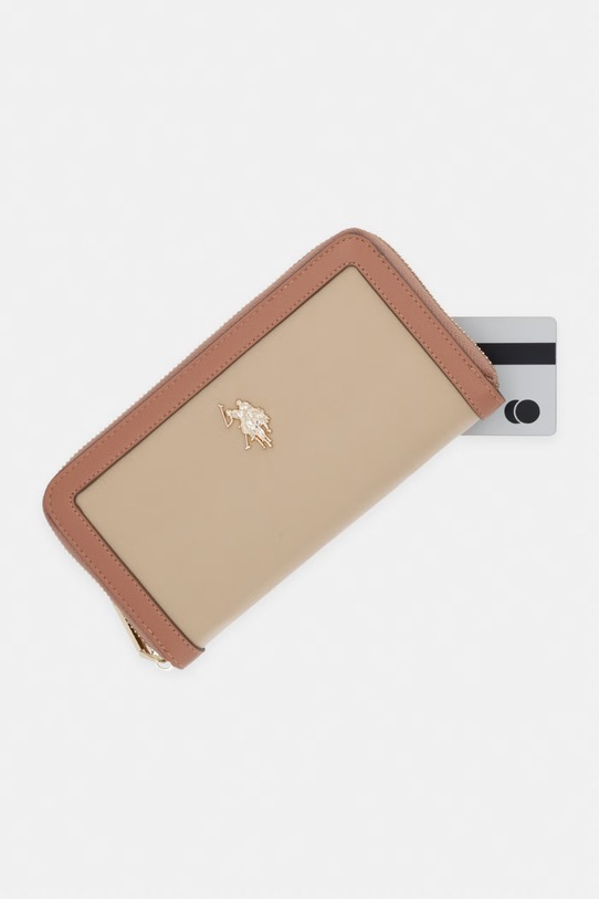 U.S. Polo Assn. portfel damski Houston beżowy WEUHU6384WZC