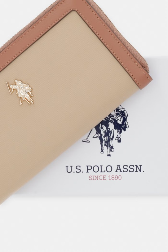 U.S. Polo Assn. portfel damski Houston WEUHU6384WZC beżowy
