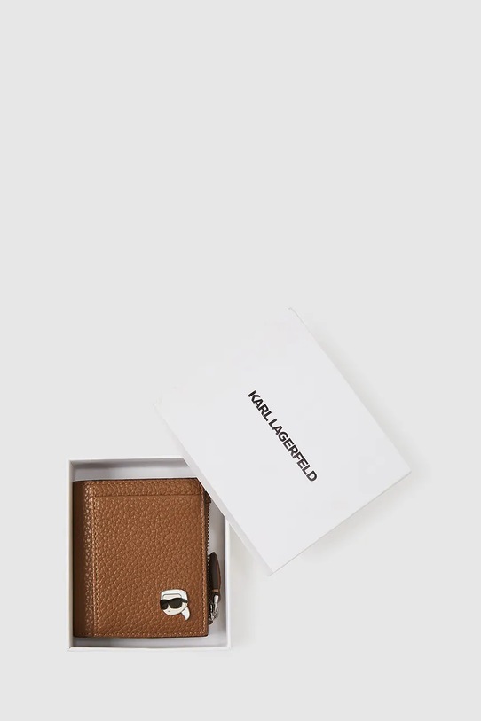 Портмоне Karl Lagerfeld IKON кафяв A4W32005